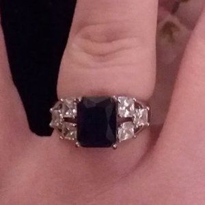 Cubic Zirconia and Lab Created sapphire ring .. 7